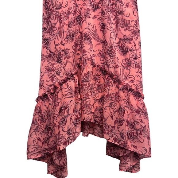 Estelle Red Sophia Floral Halter Neck Midi Dress Tiered Skirt  Size 2X/20W NWT - Picture 7 of 15